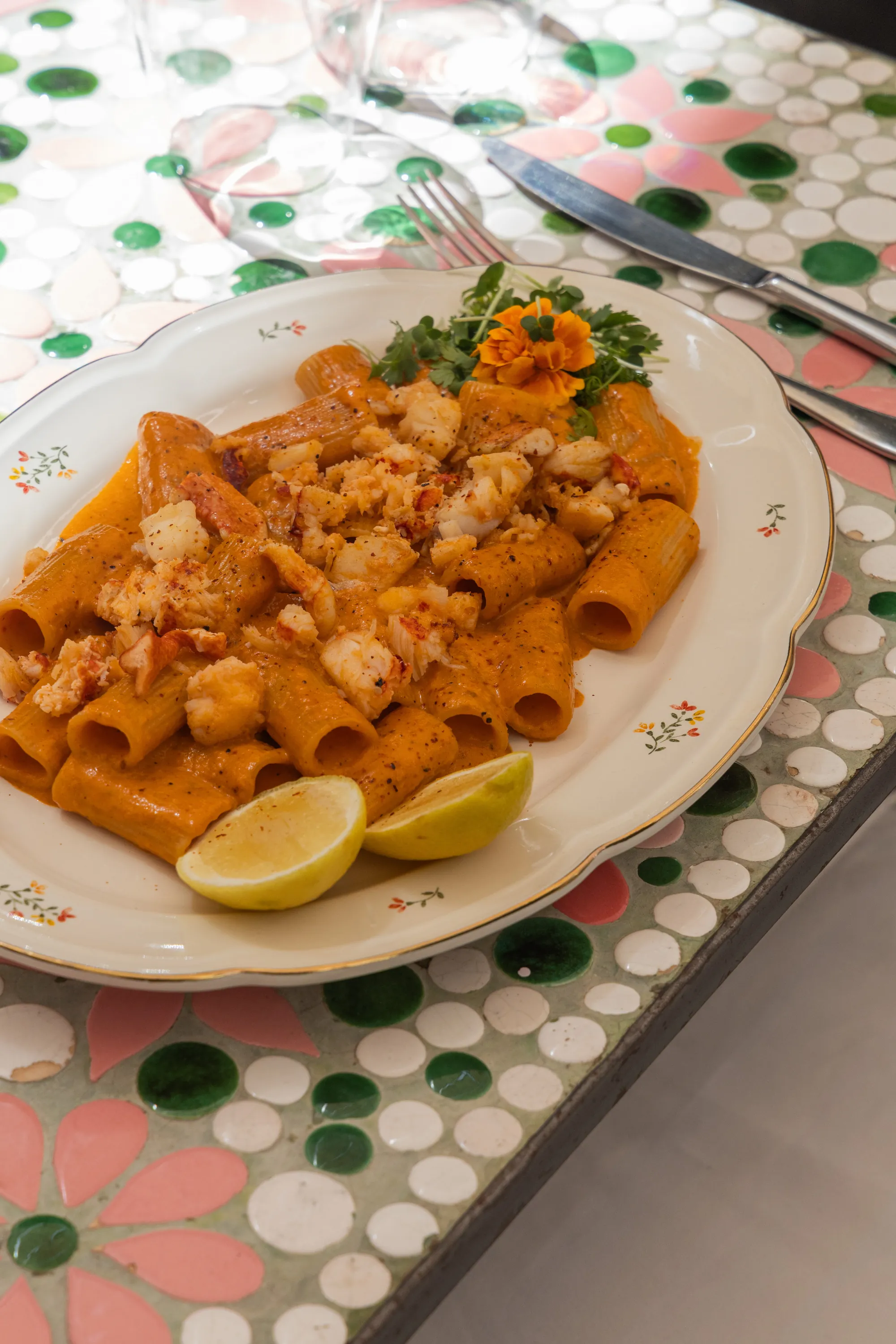Rigatoni au homard
